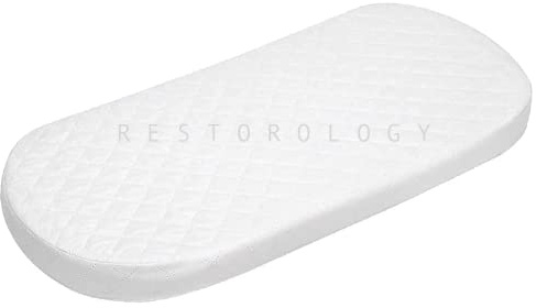 BUY ALL HERE Pram and Moses Basket Mattress – Super Soft & Dry Effect HQ Foam Mattress| Breathable/Water Resistant | Size 80 x 45 x 04 CM
