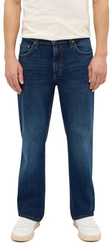 MUSTANG Herrjeans Big Sur Regular fit jeans byxor denim stretch bomull svart blå denim svart denim blå w30-w40, Denim blå (5000-982), 32W x 34L