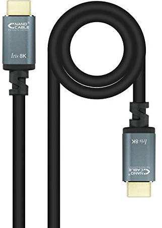 Nanocable 10.15.8003 - Cable HDMI 2.1 IRIS 8K, de 3.0 m, Color Negro