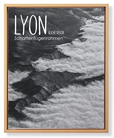 BIRAPA Lyon Keilrahmen für Canvas 100x100 cm in Buche, Rahmen für Leinwände, Leerrahmen für Leinwand, Schattenfugenrahmen für Keilrahmen, Leinwand Rahmen