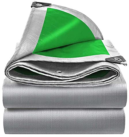 JAHQ 2.2 x 2.5 m Heavy Duty Tarpaulin Waterproof Tarp Woven Sheet with Reinforced Eyelets 180 GSM UV&Tear Resistant Multi-Purpose Tarps for Outdoor Camping Ground Furniture Cover