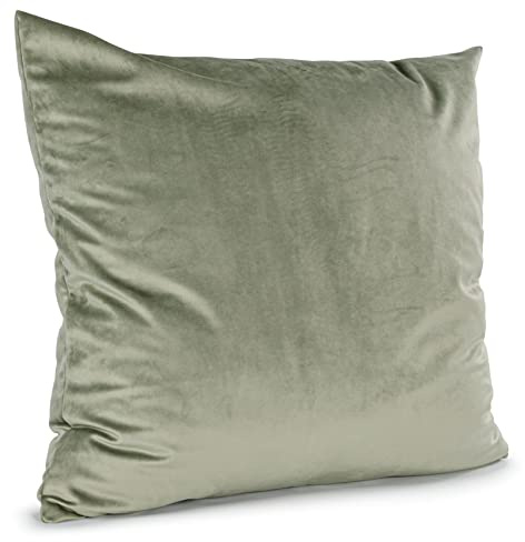 ANRO Kissenbezug Kissenhülle Kissen Deko-Kissen Sofa Kissen Couch Kissen Samt Olivgrün 50x50cm ohne Füllung