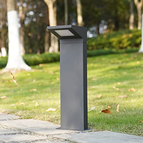 Inowel Landscape Lighting Outdoor Pathway LED Lights Modern Garden Lights Decorative Bollard Lamp IP54 Waterproof for Driveway Walkway Patio Lawn 5W 320Lm 27.6In 120V Wired