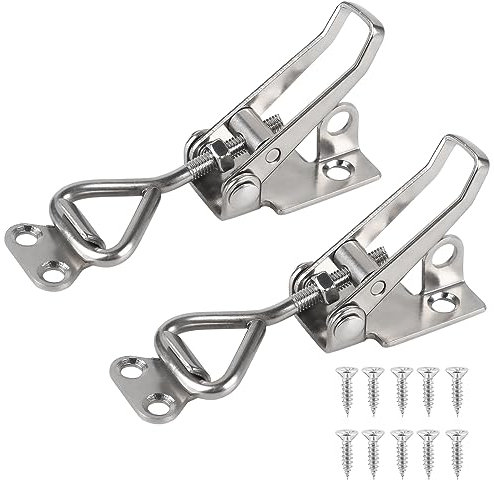 EXLECO 2 PCS Morsetti a Ginocchiera Inossidabile Metallo Toggle Morsetto Regolabile Morsetto Piccolo Interruttore Regolabile
