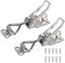 EXLECO 2Pcs Loquet à Bascule Acier Inox Loquet de Serrage Fermeture Capot Fermeture a Levier Capacité de Rétention 100kg 220lbs Menuisier Sauterelles Bascule Pince Réglable pour Armoire Porte