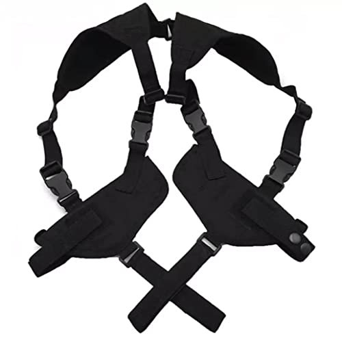 Schulterholster Pistolenholster, Verdeckte Pistolenholster, Vertikale Doppelschulterholster, Einstellbar Trageholster Nylonholster Für Rechts- Und Linkshänder Schwarz