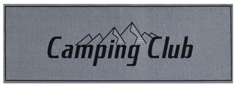 andiamo In und Outdoor Teppich Camping - Schmutzfangmatte wetterfest für den Outdoor Bereich - Läufer mit Antirutsch Beschichtung - robust und pflegeleicht 50 x 150 cm Camping Club