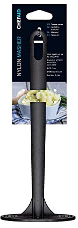 Chef Aid Nylon Masher, BPA Free Kitchen Utensil and Ideal for use with Non-Stick Cookware, Comes in Black Colour and Part of a Full selections of Kitchen Utensils