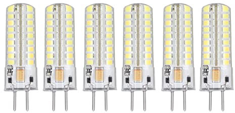 GY6.35 Birne, 6 Stück GY6.35 LED Glühbirne, 7W 700lm 72 LEDs Kronleuchter Glühbirnen Energiesparende LED Mais Glühbirne für Zuhause Anhänger, LED Birnen (Weißes Licht)