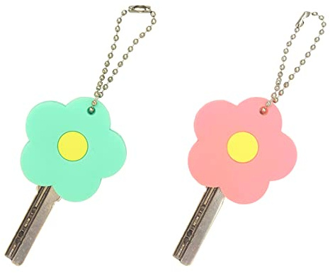 Funny live Key Identifiers, Caps Covers Tags Handy Key Ring Holder for Distinguishing Keys (2 Pack Key Covers Caps)