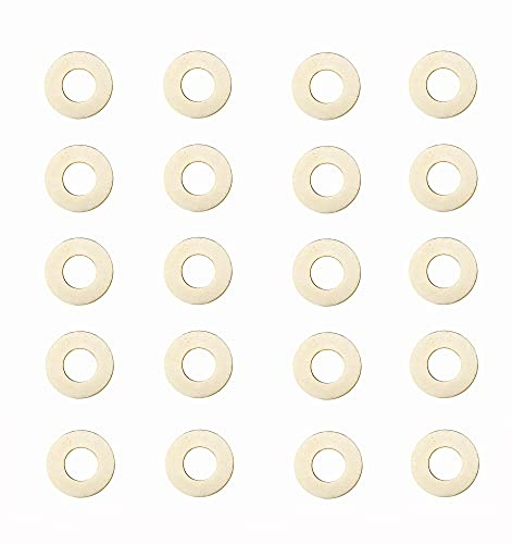 Lot de 20 rondelles EDC pour couteau de poche en laiton pour Mini Adamas 273 - Rondelles pivotantes - Joint de cale de rechange - 0,6 x 14 x 6,2 mm