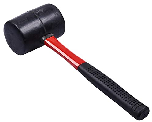 Mr. Gadget's Solutions® 8Oz (900g) Black Rubber Mallet - Fibreglass Shaft