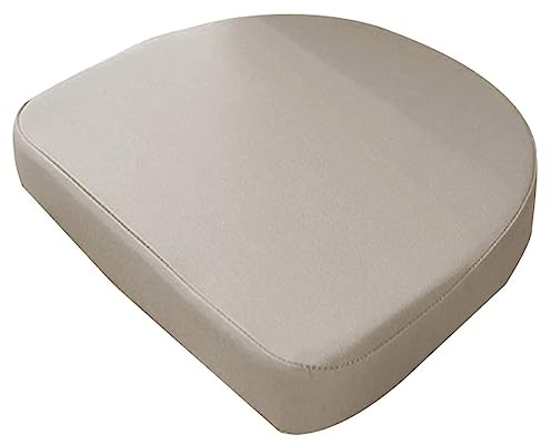 DG Catiee Almohadillas de asiento para silla, impermeables, en forma de U, 40/45/48 cm, almohadillas gruesas para el hogar, cocina, oficina, jardín (45 x 45 x 5 cm, beige A)