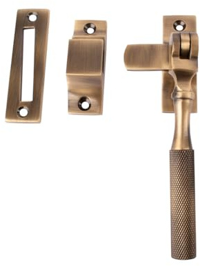 Dart Knurled Casement Fastener - Antique Brass