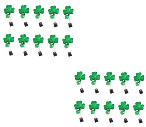 IMIKEYA 2 Sets St. Patrick's Day Festival Gefälschte Bartklammer Bartdekoration Ornamente Glänzender Für Männer Einfach Anzubringen 10 Stück * 2