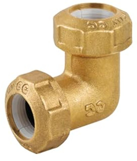 GOMITO DOPPIO IN OTTONE PER TUBO PE 25x25 Raccordi Polietilene Ottone Cavaletto