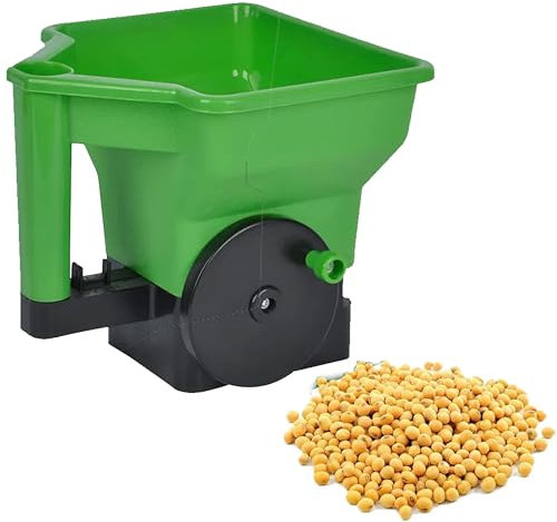 CYTBEK Handheld Fertilizer Spreader, 3L Portable Seeder, Handheld Lawn Seed and Garden Fertiliser Spreader, Outdoor Lightweight Gardening Tool for Grass, Plants and Shrubs