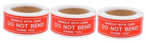 Tofficu 450pcs Handle Care Stickers Roll Self Adhesive Fragile Warning Labels Moving Suitcase Labels Adhesive Warning Signs Stickers