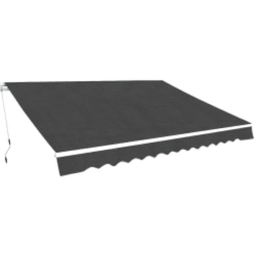 Willood Gelenkarmmarkise Handkurbel Handbetrieben Gelenkarm Markise Balkonmarkise 600 cm Anthrazit