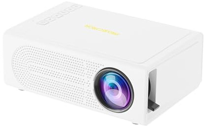 Mini projecteur, 1080p HD Portable Projecteur Vidéo Vidéo, Compatible avec HDMI/USB/AV/Carte mémoire/5V-2A, Téléphone filaire avec le même écran, Appartement indispensables, Mini TV, Cool