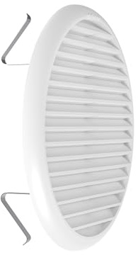 Plikc - Griglia Aerazione Universale Con Molla In Abs Bianco con protezione contro insetti - MADE IN ITALY (⌀ 125-160 - 1 Pezzo)