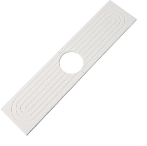 Bandeja de secado de diatomita, tapete absorbente de grifo, almohadilla de secado de grifo, tapete de fregadero de 45 x 10 cm, se puede utilizar como soporte de esponja para jabonera (blanco)