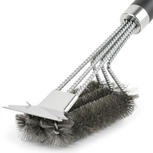 MOPLA Griglia Barbecue Acciaio Inox, Spazzola Pulisci Griglia Barbecue, Acciaio Inox Spazzola Bbq Adatto Per La Pulizia Di Griglie Da BBQ, Griglie Di Raffreddamento, Spiedini, Lavelli E Scarichi