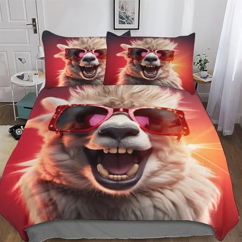 GFTTTFG Camel Duvet Cover Print Bedding Comforter Cover for Boys And Girls Soft Microfiber Quilt Cover 2 Piece with Pillowcase Single(135x200cm)