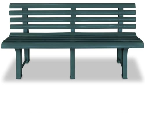 Homgoday Gartenbank 145,5 cm Kunststoff Grün Gartenstühle Model43584