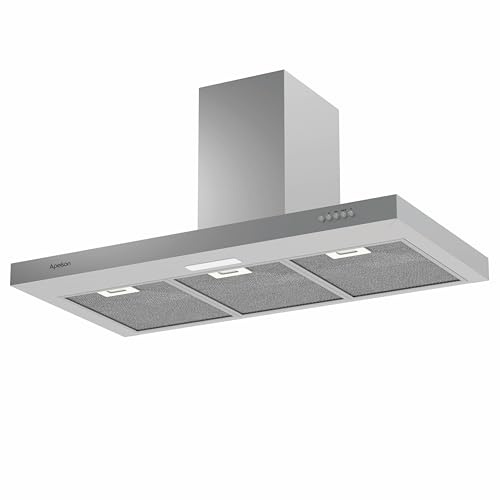 Apelson Campana Extractora Cocina TALIA 901 X/A, 3 Niveles Extracción, Control Mecánico, Silenciosa 61dB, LED Consumo 67W, Filtro lavables, Fácil Instalación, Acero Inoxidable