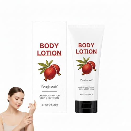 Lozione per il corpo del melograno, crema idratante per la cura della pelle, lozione nutriente e rassodante per il corpo con melograno, crema per il melograno per migliorare la pelle secca, delicata