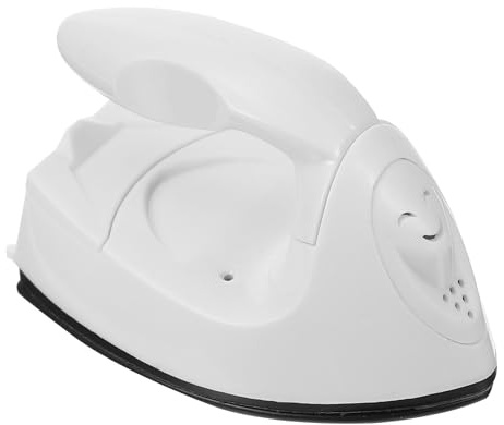 Fer pour Perles à Repasser Compact Blanc ABS Céramique 220v Eu | Puissance Nominale 60-300w, Tension 50hz, Forme Ondulée et Poignée Courbée