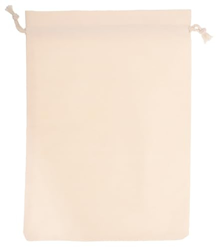 Housoutil Sacchetto Conservazione Pane Riutilizzabile 5kg Lino Bianco | Design Semplice, Resistente All’usura, Facile da Portare, Organizzatore Capiente per Bagno e Dormitorio