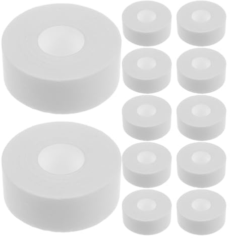 NIYANGLE 12 Rouleaux 12 Rouleaux de Protège-cols Autocollants Anti-transpiration 2,5 Cm X 5 M, Coussinets Absorbants Blancs pour Chemises, Col, Manches et Chapeaux, Protection Invisible et
