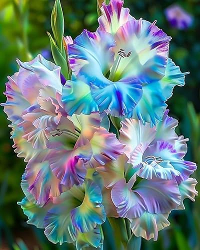 Sfuso Gladiolo bulbi,piante erbacee Resistenti perenni,adatti per la semina immediata,Gladiolo pianta vera(non artificiali)-15 bulbi-F