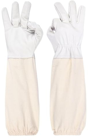 KyShaHo Imkerhandschuhe - Verdickte Ziegenleder-Imkerhandschuhe für Damen und Herren - Imkerbedarf