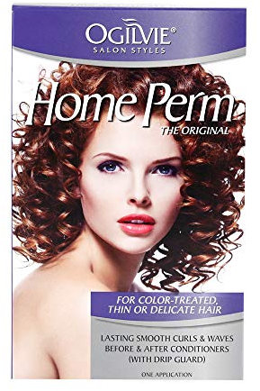 Ogilvie Kit permanente The Original Home Perm - Pour cheveux colorés - Boucles et ondulations de longue durée