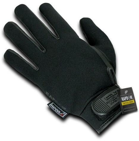 Rapdom Tactical Neoprene Waterproof Gloves, Black, Medium