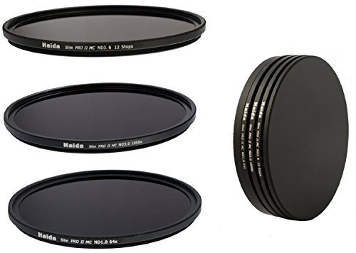 Slim PRO II Digital MC Neutral Graufilter Set bestehend aus ND8, ND64, ND1000 Filtern 55 mm inkl. Stack Cap Filtercontainer + Pro Lens Cap mit Innengriff