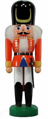 Rudolphs Schatzkiste Nussknacker Wachsoldat mit Säbel rot BxHxT 11x38,5x12cm NEU Weihnachten Seiffen Nutcracker Nüsse Erzgebirge Winter Dekoration Holzkunst Holz Weihnachtsmann Christmas Walnus