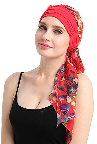 Knits Fitted Turban Hat For Cancer Women DIY Easy Tie Chemo Bandana