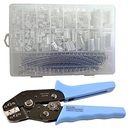 Juego surtido de 900 conectores JST-XH de 2,54 mm, herramienta de crimpado, alicates