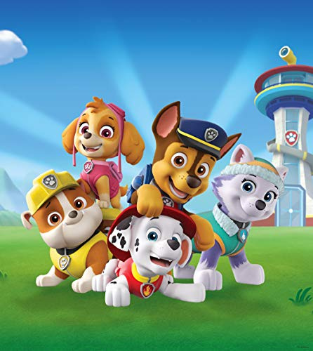 AG Design Paw Patrol Spielen auf dem Rasen, Vlies Fototapete für EIN Kinderzimmer, 180 x 202 cm, FTDNXL 5151, Mehrfarbig