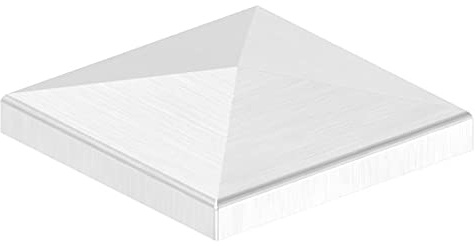 Fenau - Pyramiden-Kappe - für Vierkantrohr: 80x80 mm - aus V2A (Edelstahl) - Zaunpfosten-Kappe für Metall-Pfosten Zaun zum Anpunkten/Schweißen
