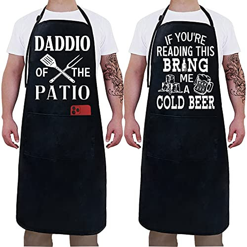 Schürzen für Männer, Vatertag, Vater, Geschenke für Vater, von Tochter, Sohn, für den besten Vater, Ehemann, Stiefvater, Geburtstagsgeschenk, lustiges Grillschürze für Herren, Grillen, Kochen, Küche,