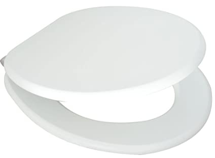 VEROSAN MDF WC-Sitz Fine weiß, mit Absenkautomatik für geräuschloses Schließen, mit Hochglanzoberfläche, angenehmer Sitzkomfort, max. belastbar bis 175 kg
