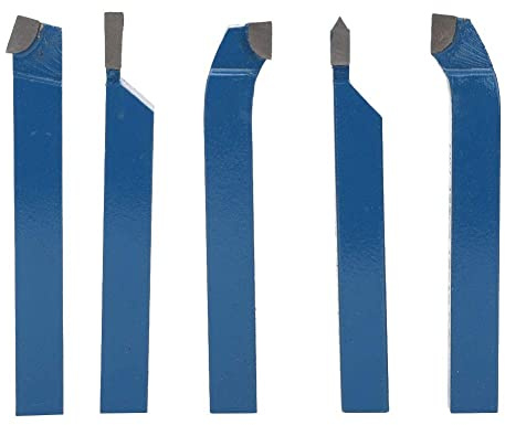 5 Pièces Ensemble D'Outils de Tournage de Tour Outil Rotatif en Acier Outils de Tour en Métal pour Tourner le Filetage de Rainurage (12 * 12mm)