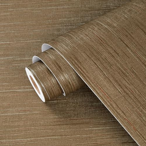 Yullpaper Selbstklebende Tapete Goldbraun Wand Tapeten Wohnzimmer Möbelfolie Goldbraun Schlafzimmer Tapete Dekofolie Selbstklebend Folie für Küchenschränke Klebefolie Möbel Küchentapeten 40cm X 200cm