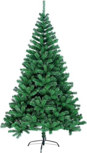 azorex Árbol de Navidad Artificial 120-240 cm Árbol Material Fibra Natural Verde con Soporte de Pie Metálico Material PVC Fácil Montaje Decoración Exterior/Interior (Verde Natural, 240cm)