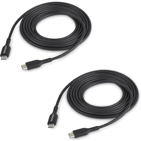 StarTech Cavo USB-C a USB-C da 1m Ricarica 60W PD 2 Pezzi (USB2CC1MNC2PK) | Set da 2 Cavi, Ricarica Power Delivery 3A, Sincronizzazione Dati, per Laptop e MacBook